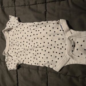 Starry White Baby Onesie
